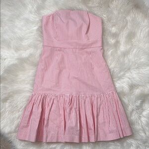 Vineyard Vines Pink Strapless Ruffled Sundress size 00